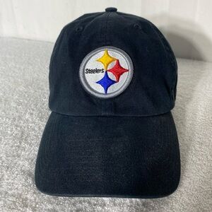 ‘47 Black Pittsburgh Steelers Strap Back Hat